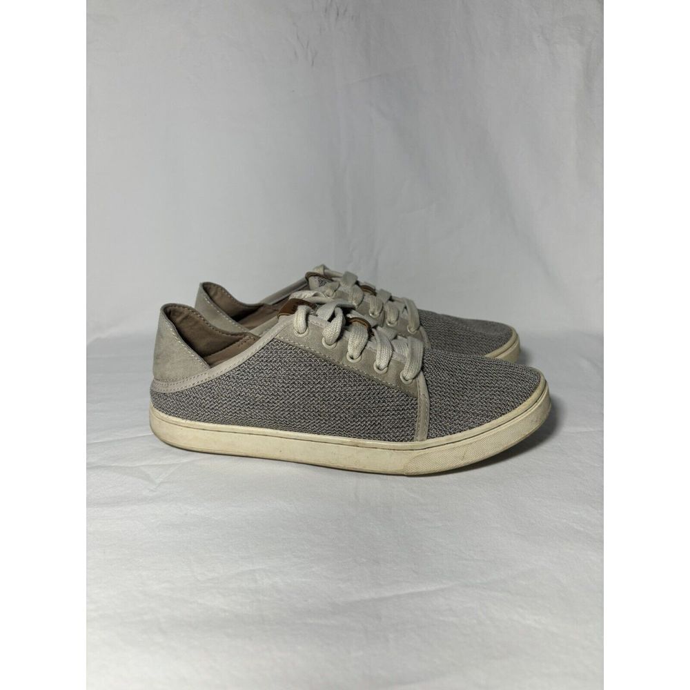 OluKai  Women's 7.5‎ Pehuea Li Taupe Lace Up Casual Sneakers Shoes Grey Beige N7